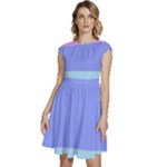 Pastel Colour, Blue, Lilac, Orange, Pastel, Pink, Romance Cap Sleeve High Waist Dress