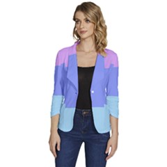 Women s One-Button 3/4 Sleeve Short Jacket 