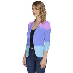 Women s One-Button 3/4 Sleeve Short Jacket 