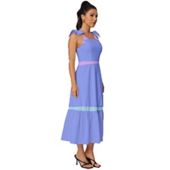 Tie-Strap Tiered Midi Chiffon Dress 