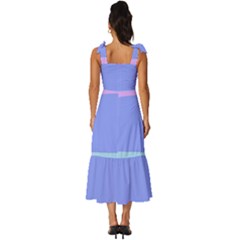 Tie-Strap Tiered Midi Chiffon Dress 