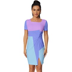 Fitted Knot Split End Bodycon Dress 