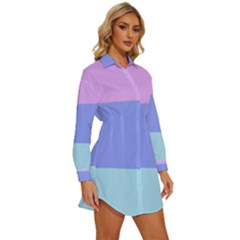 Womens Long Sleeve Shirt Dress 