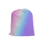 Pastel Rainbow, Color Drawstring Pouch (Large)