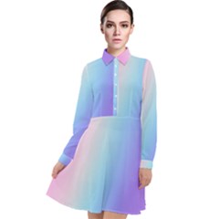 Long Sleeve Chiffon Shirt Dress 