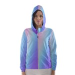 Pastel Rainbow, Color Women s Hooded Windbreaker