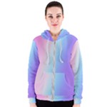 Pastel Rainbow, Color Women s Zipper Hoodie