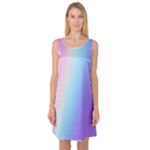 Pastel Rainbow, Color Sleeveless Satin Nightdress