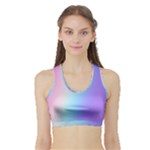 Pastel Rainbow, Color Sports Bra with Border