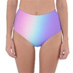 Pastel Rainbow, Color Reversible High-Waist Bikini Bottoms