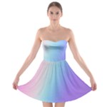 Pastel Rainbow, Color Strapless Bra Top Dress