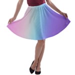 Pastel Rainbow, Color A-line Skater Skirt