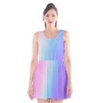 Pastel Rainbow, Color Scoop Neck Skater Dress