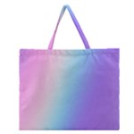 Pastel Rainbow, Color Zipper Large Tote Bag