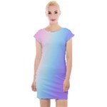 Pastel Rainbow, Color Cap Sleeve Bodycon Dress