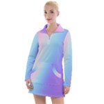 Pastel Rainbow, Color Women s Long Sleeve Casual Dress