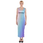 Pastel Rainbow, Color Fitted Maxi Dress