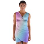 Pastel Rainbow, Color Wrap Front Bodycon Dress