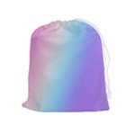 Pastel Rainbow, Color Drawstring Pouch (XL)