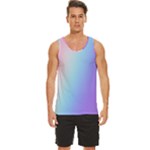 Pastel Rainbow, Color Men s Wide Collar Tank Top