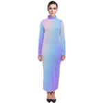 Pastel Rainbow, Color Turtleneck Maxi Dress