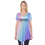 Pastel Rainbow, Color Short Sleeve Tunic 