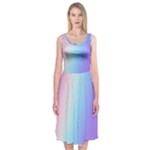 Pastel Rainbow, Color Midi Sleeveless Dress