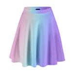 Pastel Rainbow, Color High Waist Skirt