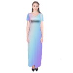 Pastel Rainbow, Color Short Sleeve Maxi Dress