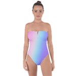 Pastel Rainbow, Color Tie Back One Piece Swimsuit