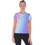 Pastel Rainbow, Color Short Sleeve Sports Top 