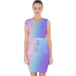 Pastel Rainbow, Color Capsleeve Drawstring Dress 