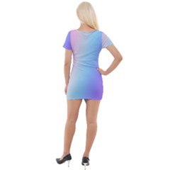 Short Sleeve Asymmetric Mini Dress 