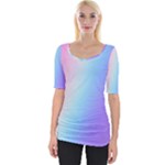 Pastel Rainbow, Color Wide Neckline T-Shirt