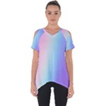 Pastel Rainbow, Color Cut Out Side Drop T-Shirt