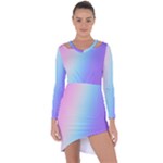 Pastel Rainbow, Color Asymmetric Cut-Out Shift Dress