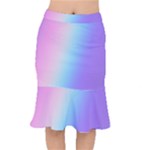 Pastel Rainbow, Color Short Mermaid Skirt