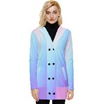 Pastel Rainbow, Color Button Up Hooded Coat 