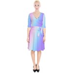 Pastel Rainbow, Color Wrap Up Cocktail Dress