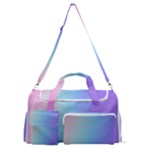 Pastel Rainbow, Color Sports Gym Duffle Bag with Shoe Compartment