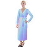 Pastel Rainbow, Color Velvet Maxi Wrap Dress