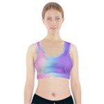 Pastel Rainbow, Color Sports Bra With Pocket