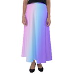 Pastel Rainbow, Color Flared Maxi Skirt