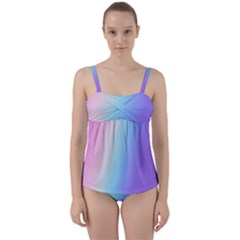 Twist Front Tankini Set 