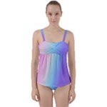 Pastel Rainbow, Color Twist Front Tankini Set