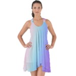 Pastel Rainbow, Color Show Some Back Chiffon Dress