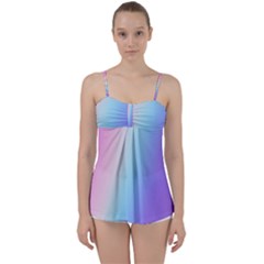 Pastel Rainbow, Color Babydoll Tankini Top from ArtsNow.com