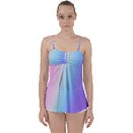 Pastel Rainbow, Color Babydoll Tankini Top