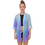 Pastel Rainbow, Color Open Front Chiffon Kimono