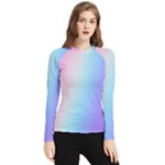 Pastel Rainbow, Color Women s Long Sleeve Rash Guard